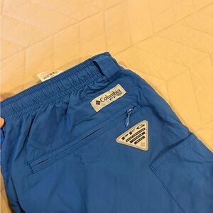 Columbia Blue Mesh-Lined Shorts